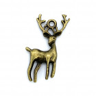 1 x Christmas Deer Charms Tibetan Bronze Colour Pendants Antique Jewelry DIY