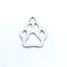 Dog Bear Paw Antique silver colour charm Pendant fit jewelry DIY 19mm x 17mm