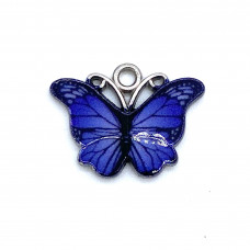 1 x Purple Butterfly Charm Pendant for Necklace Earring Jewelry Making Craft