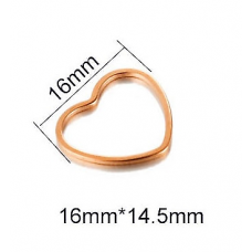 1 x Rose Gold Love Stainless Steel Small Hollow Heart Charms for Jewelry DIY Making