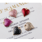 Rose Red Colour Oil Drop Shiny Heart Enamel Charms Pendant for handmaking Necklaces Bracelet