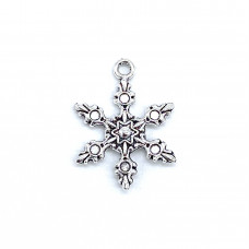 Snow Charms Snow Flake Silver Colour Antique Making Pendant Fit Charms DIY Jewelry