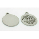 1xCoffee Charm Stainlss Steel Engraved Coffee Pendant for Necklace Earring DIY