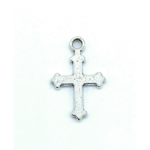 Double Sided Cross Antique Silver Colour Plated Charm Pendant Making DIY Jewelry
