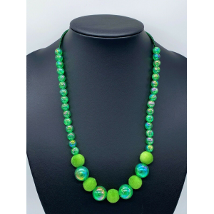 Green Colour New fashion Fancy Beaded Chain Jewellery Necklace women Girls 
