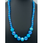 Blue Colour New fashion Fancy Beaded Chain Jewellery Necklace women Girls 