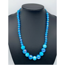 Blue Colour New fashion Fancy Beaded Chain Jewellery Necklace women Girls 